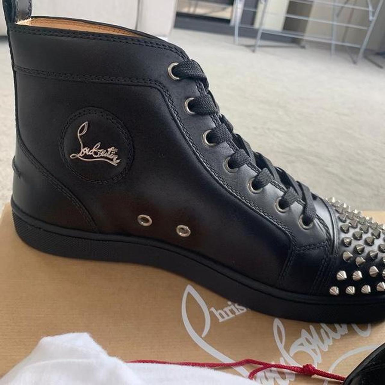 Black louboutin trainers best sale