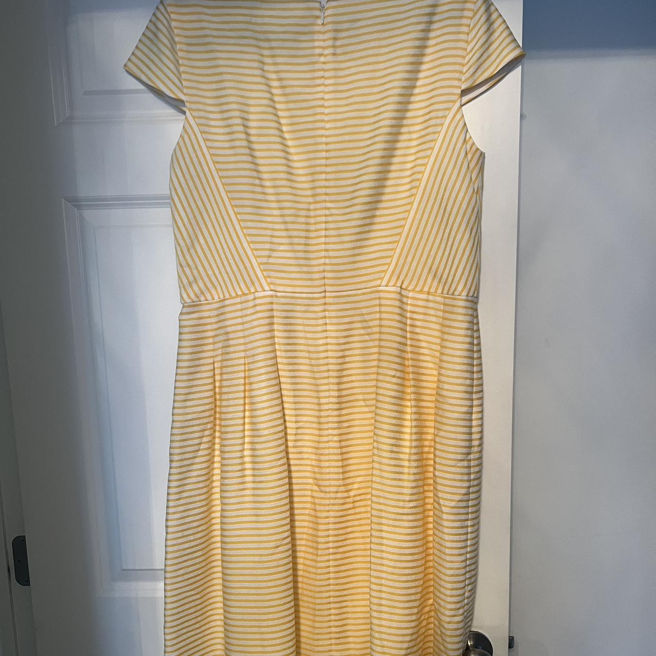 Women s Anne Klein Yellow White Stripe Flare Cap