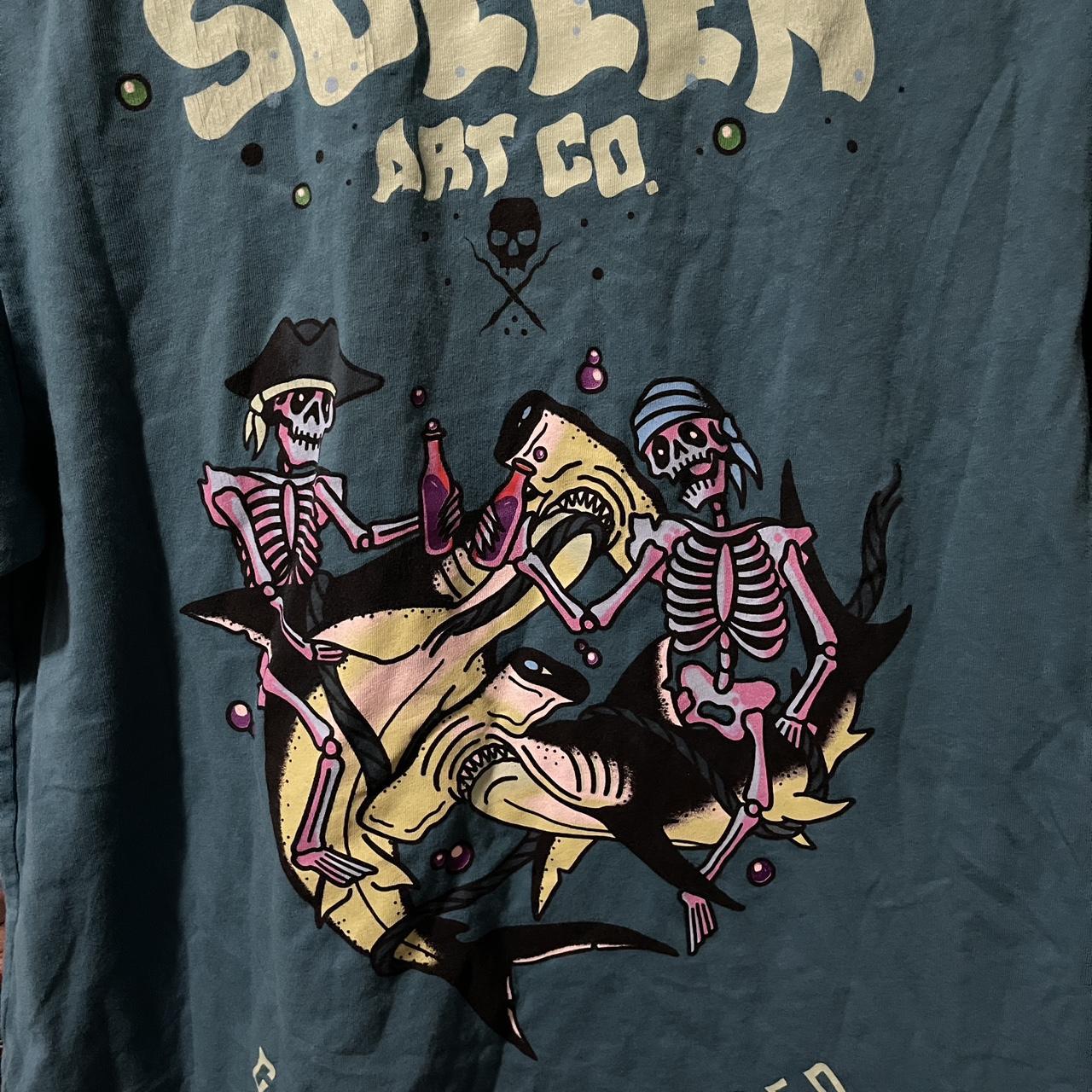 Sullen Herren T-Shirt - Shark Battle Week Tattoo Design Kurzarm Shirt