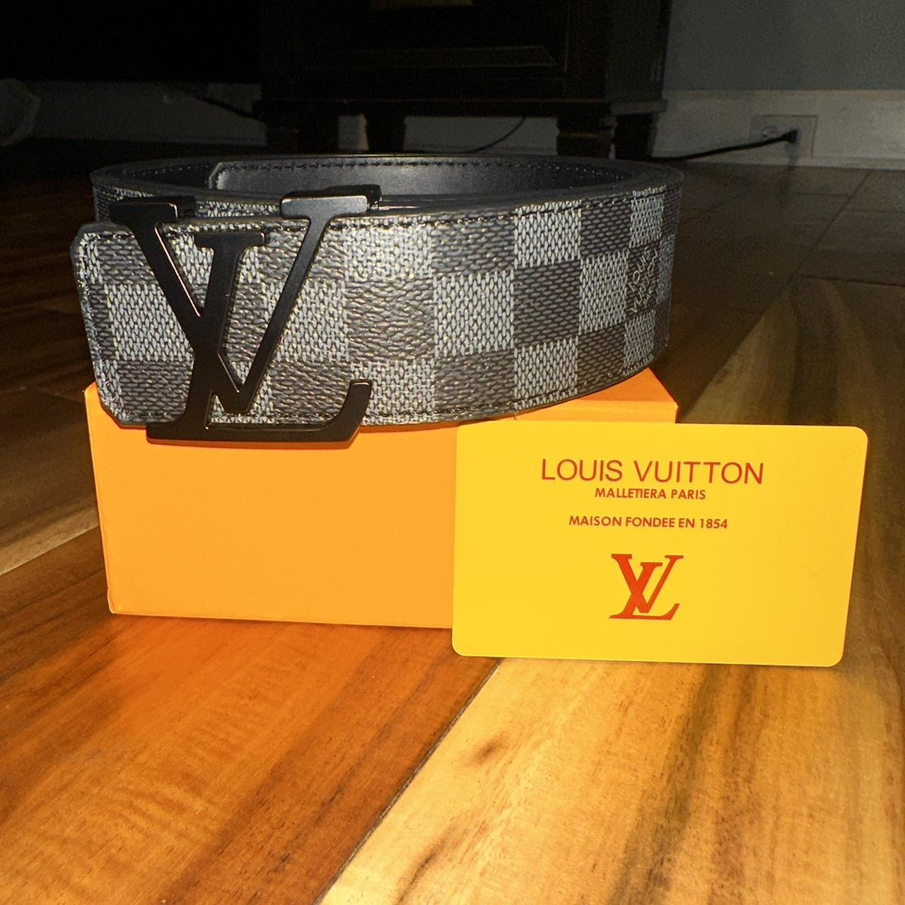 louis vuitton checkered belt