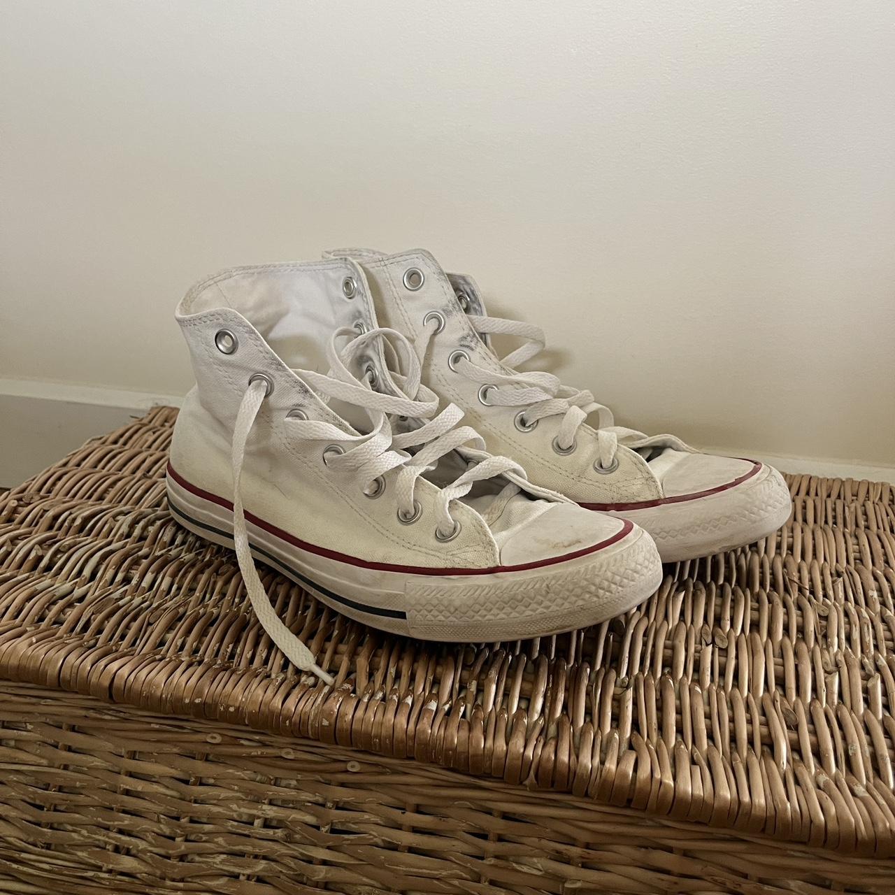 ladies white leather converse
