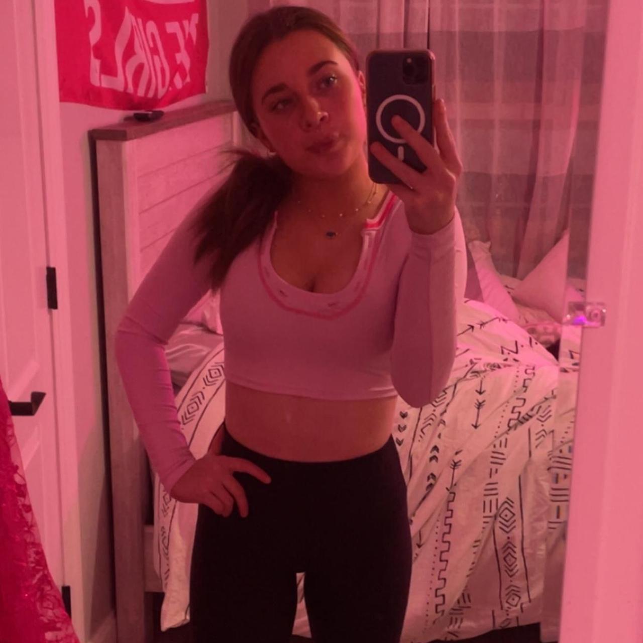 amazon urban outfitters dupe top light pink cute &... Depop