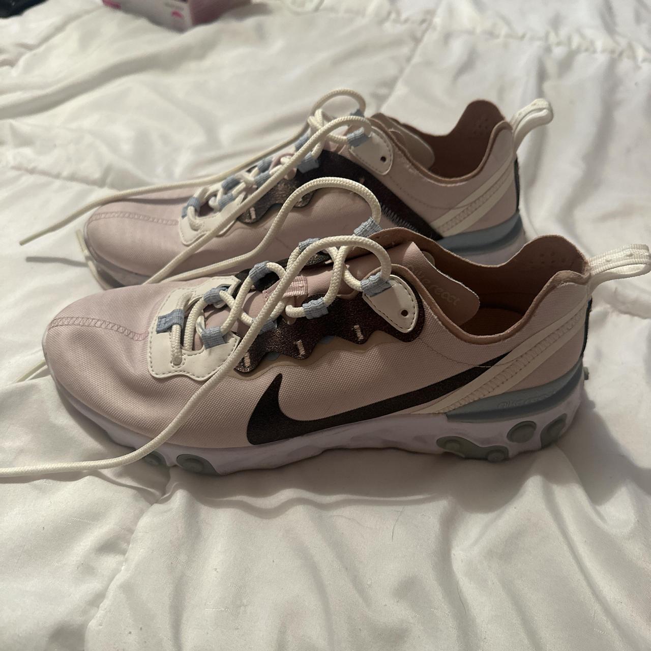 Women s Nike React Element 55 size 9. Pink purple Depop