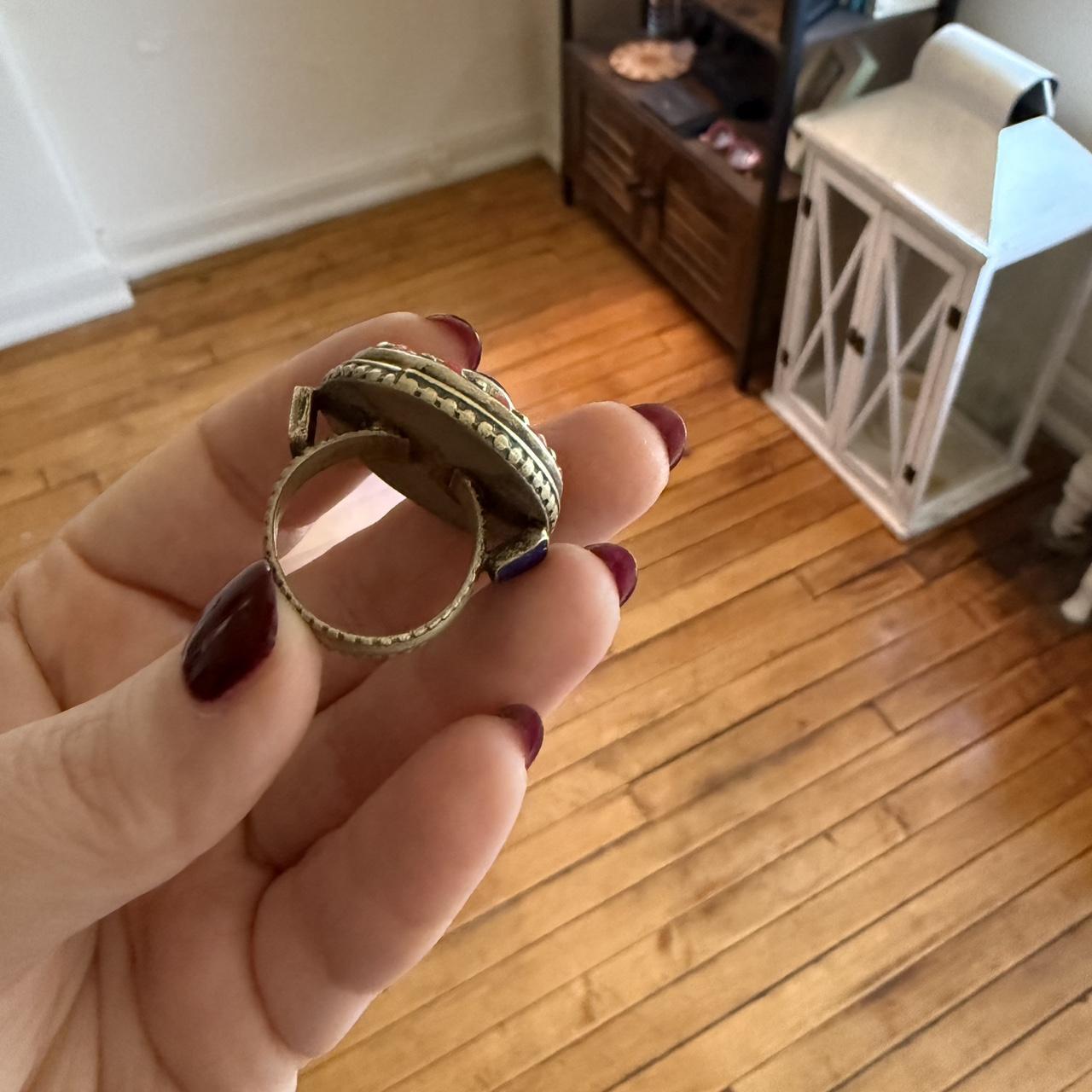 Women's Ring - Multi/Blue – Statement ring featur… - image 3