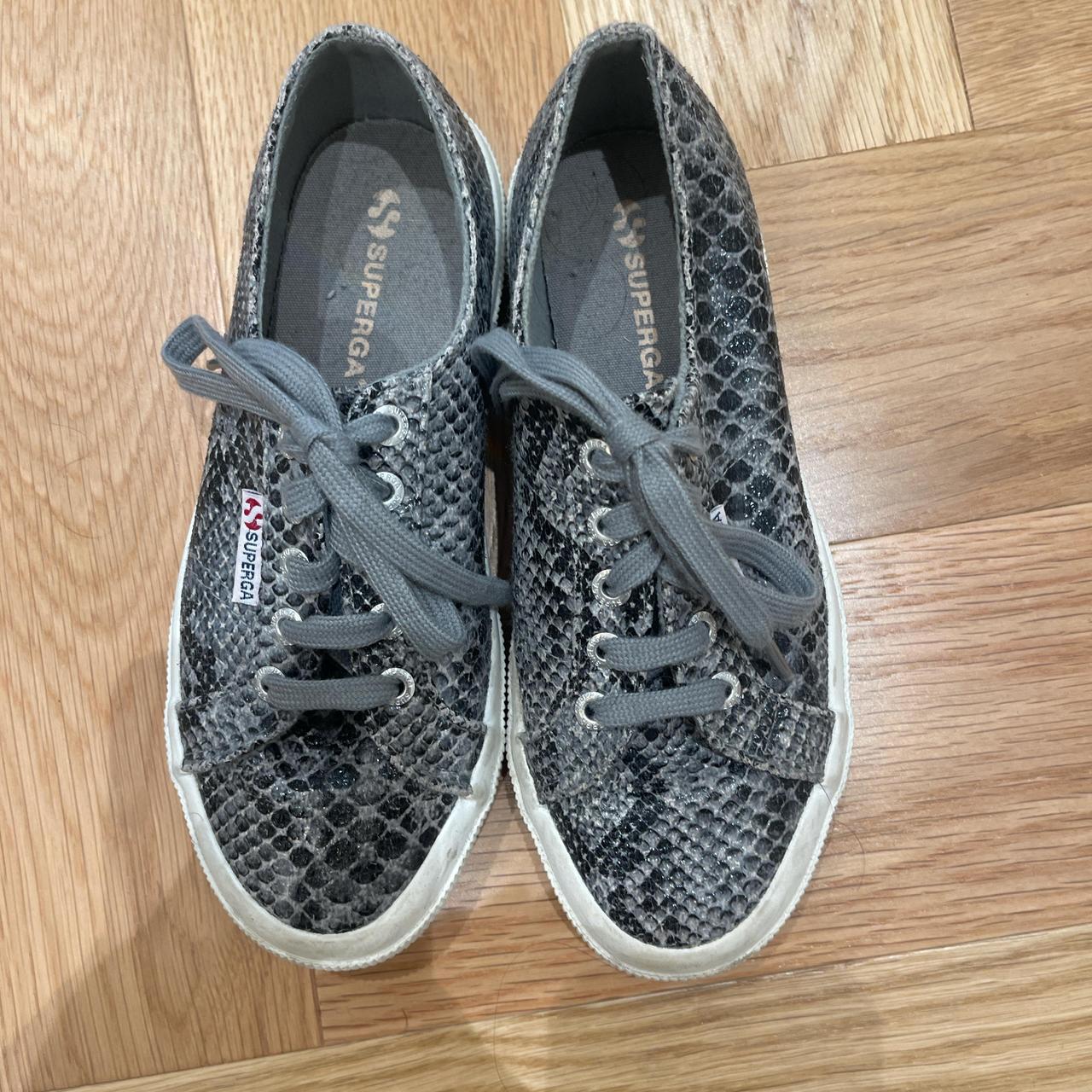 Superga snake skin embossed tennis shoe Depop