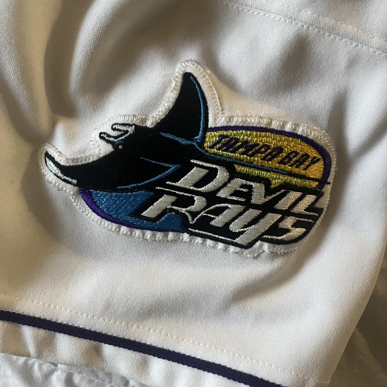 Men's Top - White - M – Devil Rays Signed Button … - image 3