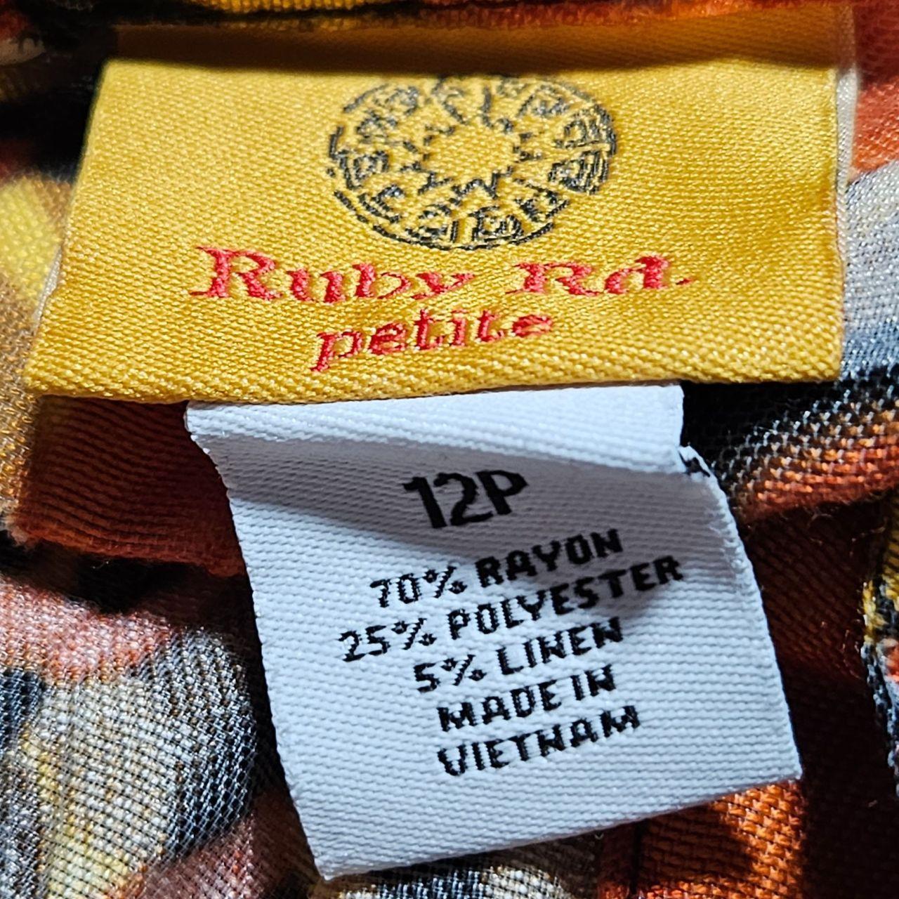 Ruby Rd. Women's Blouse - Orange/Black - 12 – Rub… - image 5