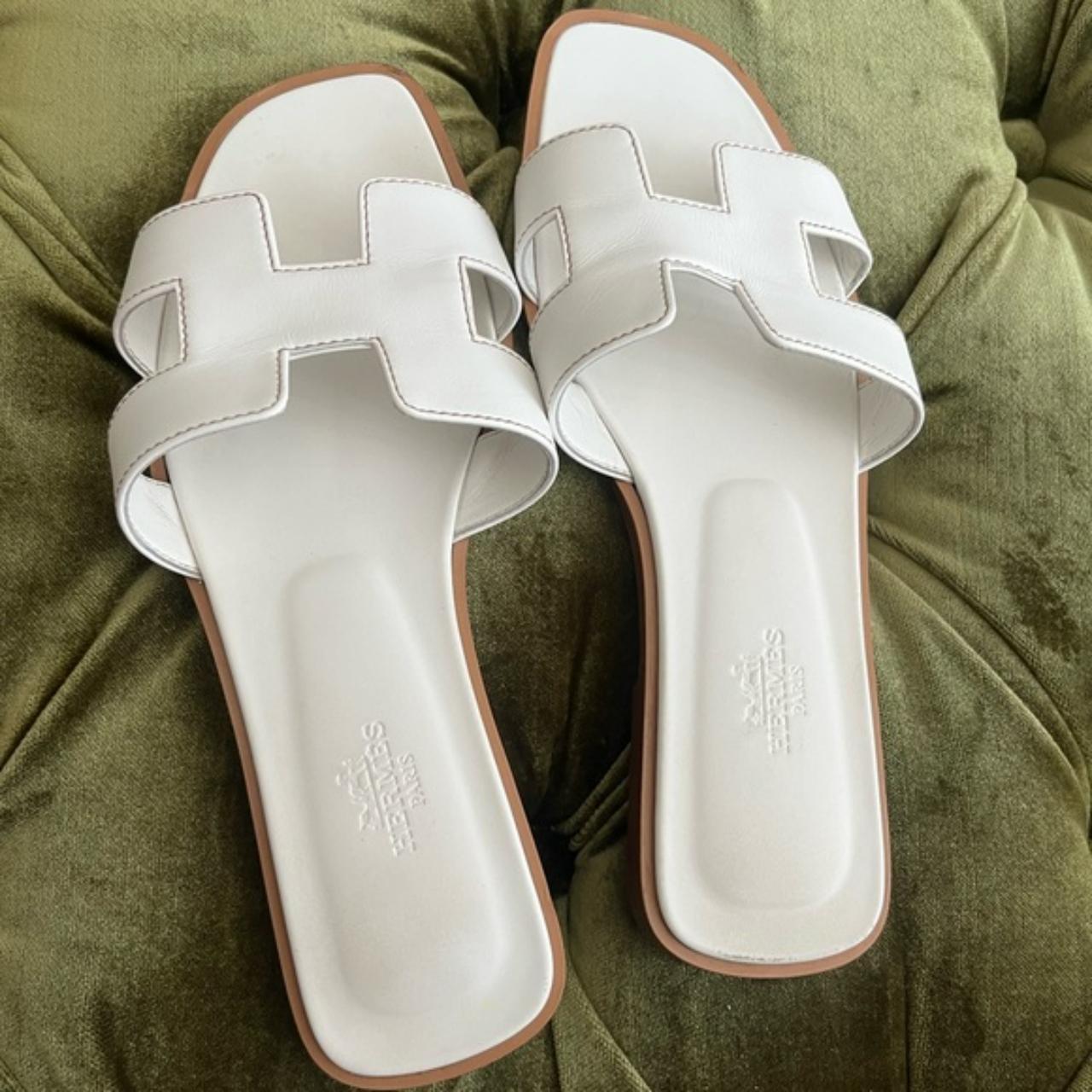 HERMES slides. only worn twice Hermes - Depop