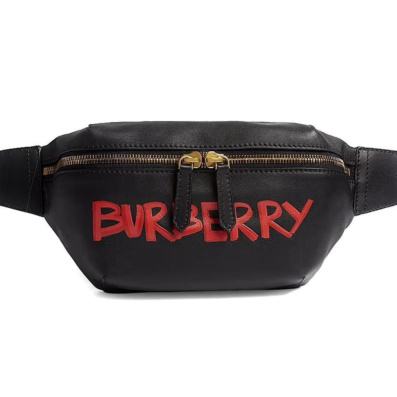 AUTHENTIC BURBERRY GRAFFITI PRINT LEATHER BUM BAG