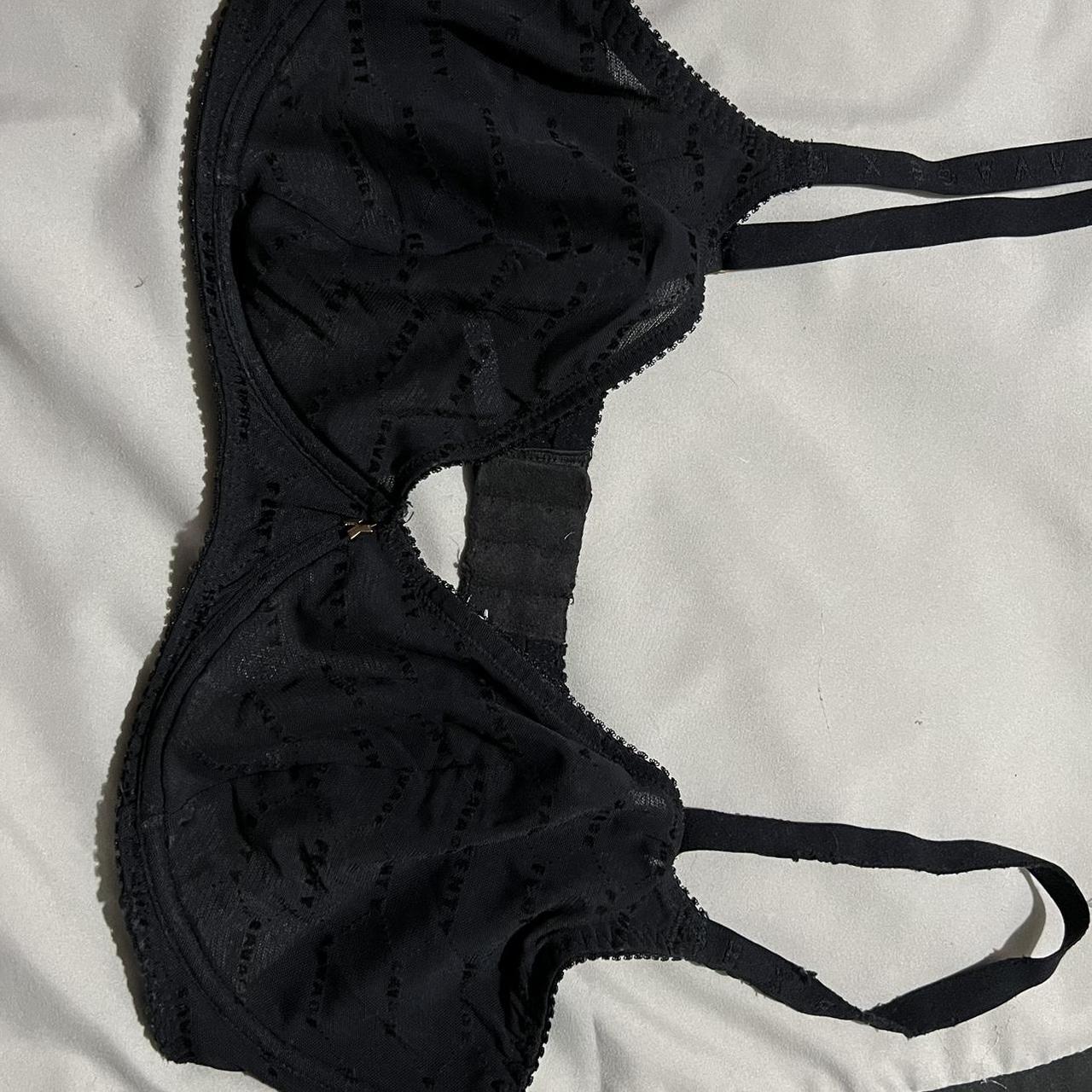 Savage x Fenty Women's Black Bra | Depop