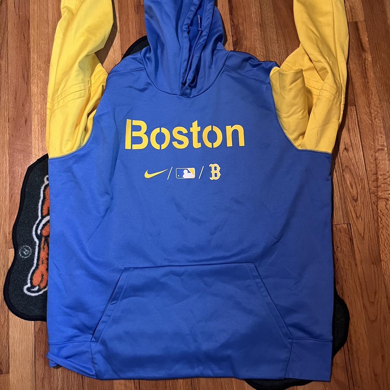 nike yellow red sox hoodie