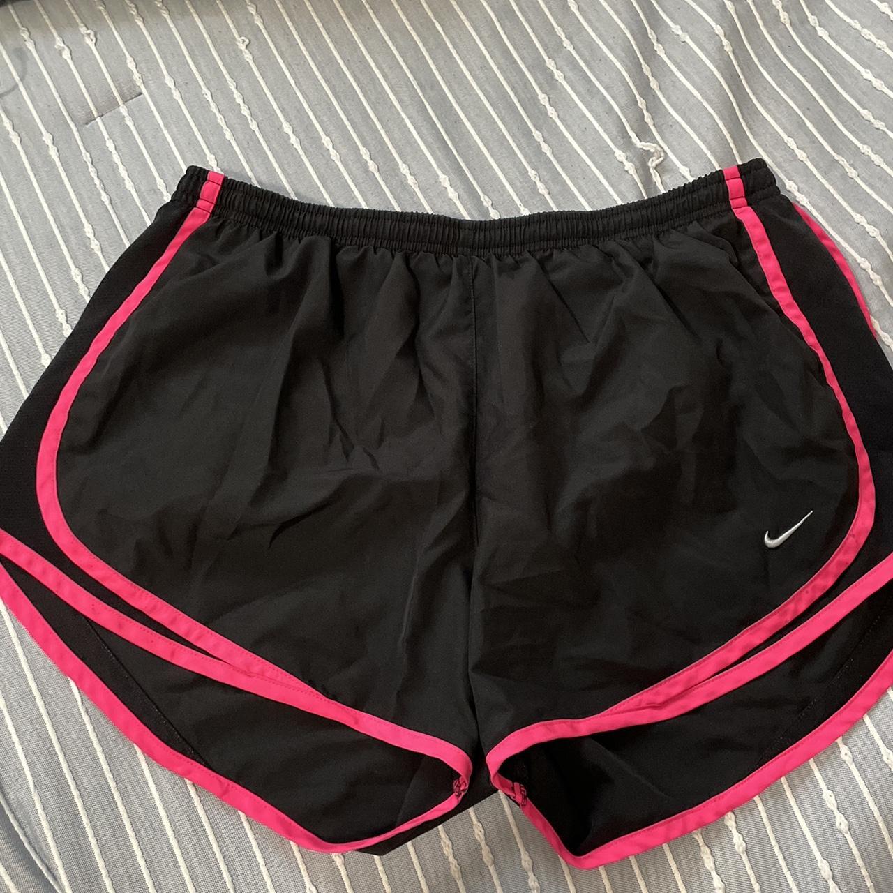 nike black and pink shorts