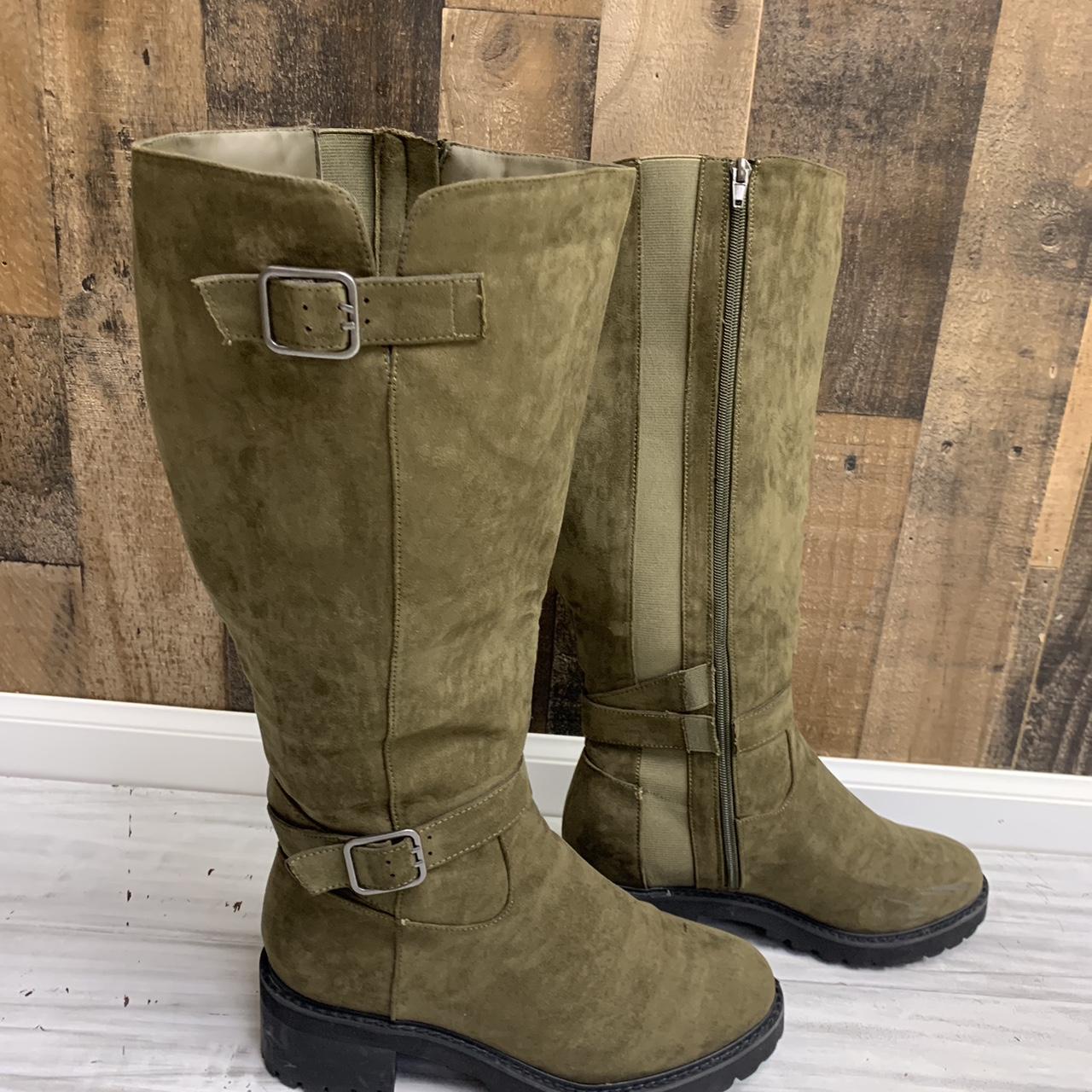 Lane Bryant Women s Boots Size 10 Pantone Warm Olive Depop