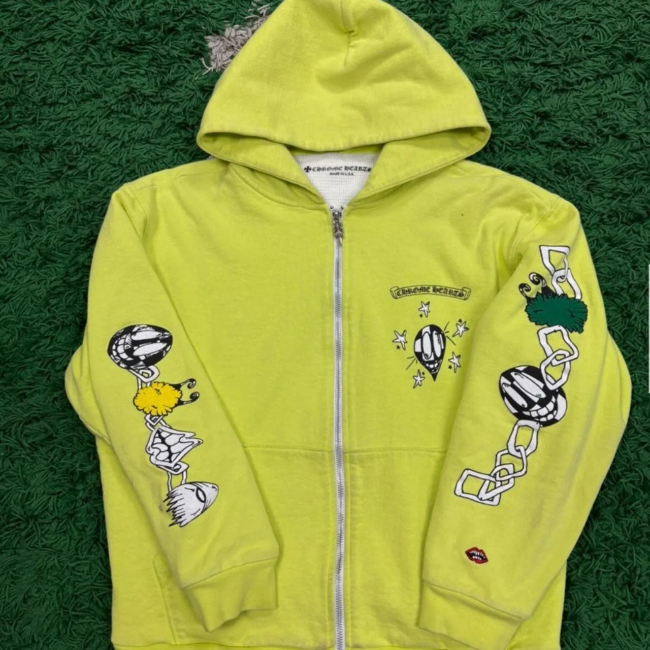 Yellow chrome hearts hoodie