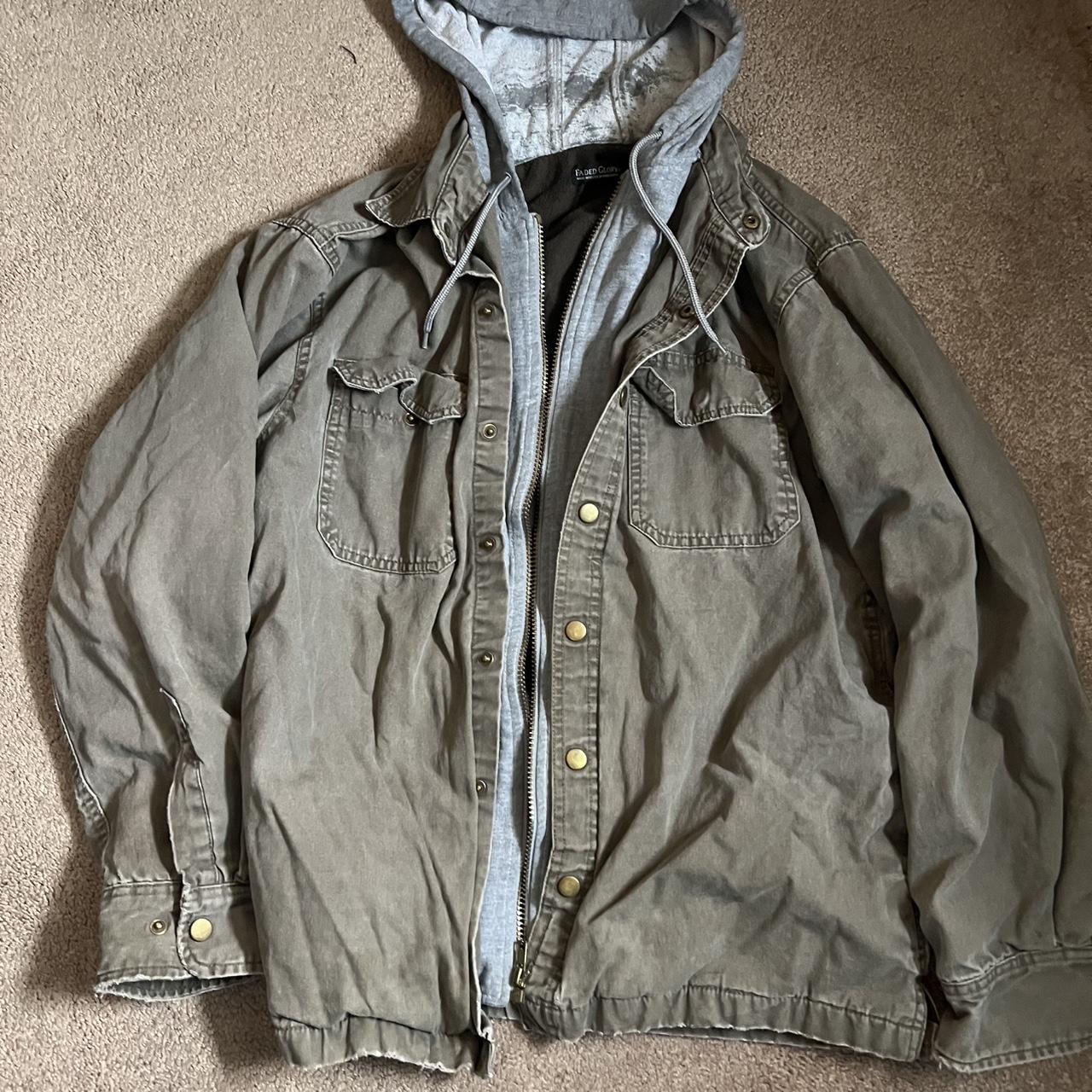 Faded Glory Men's Jacket Green/Khaki S – Olive green Faded