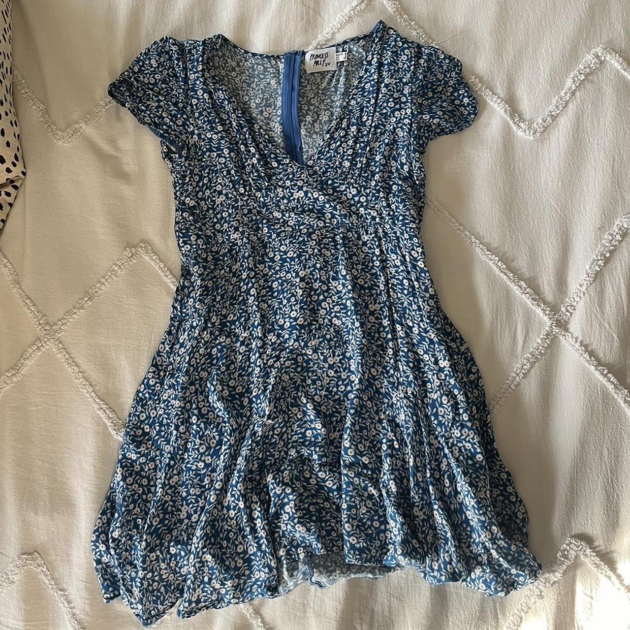 Princess Polly Mini Blue Sundress Worn Once Size Depop