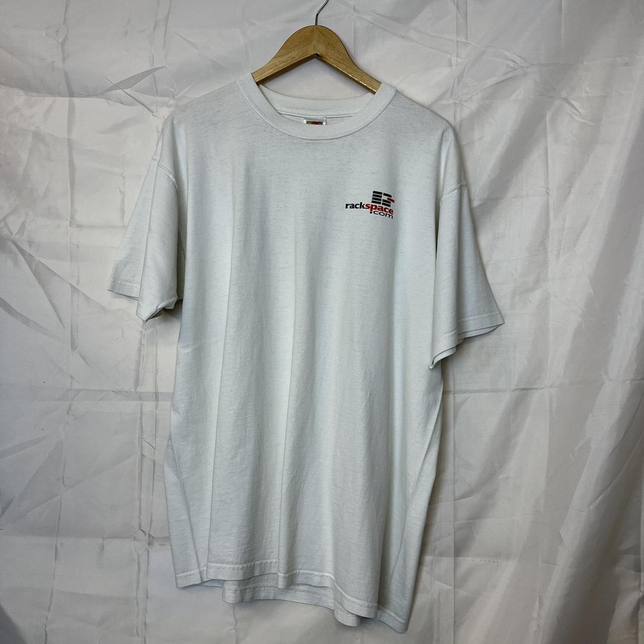 Fruit of the Loom Men's White and Red T-shirt | Depop