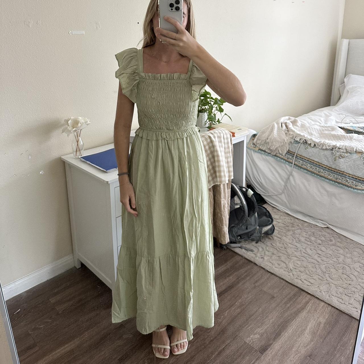 Moon River Light Green Maxi Dress! - so comfy - work... - Depop