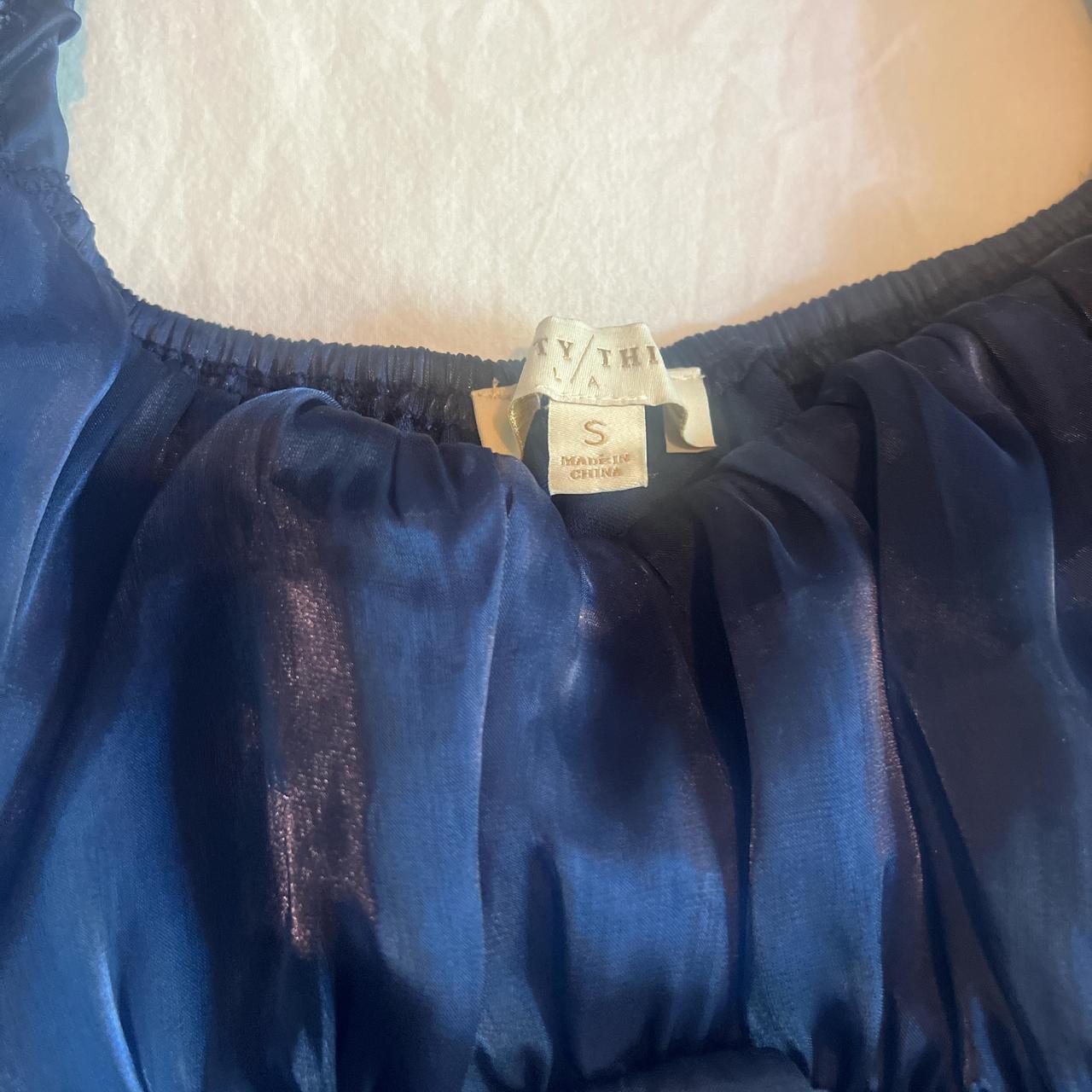 Navy blue babydoll top!! Great condition - Depop