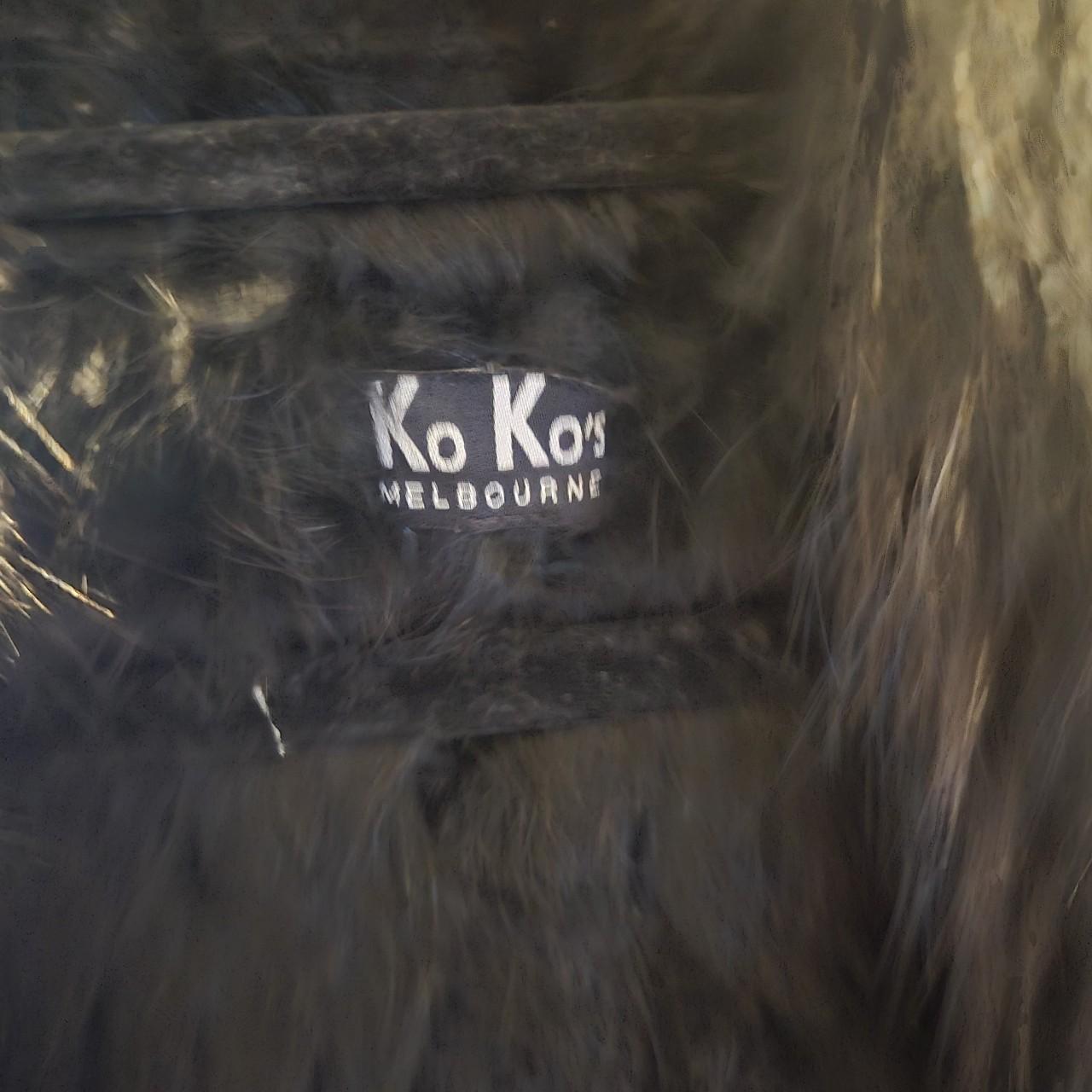 vintage KOKO MELBOURNE rabbit fur vest. rich black... | Depop