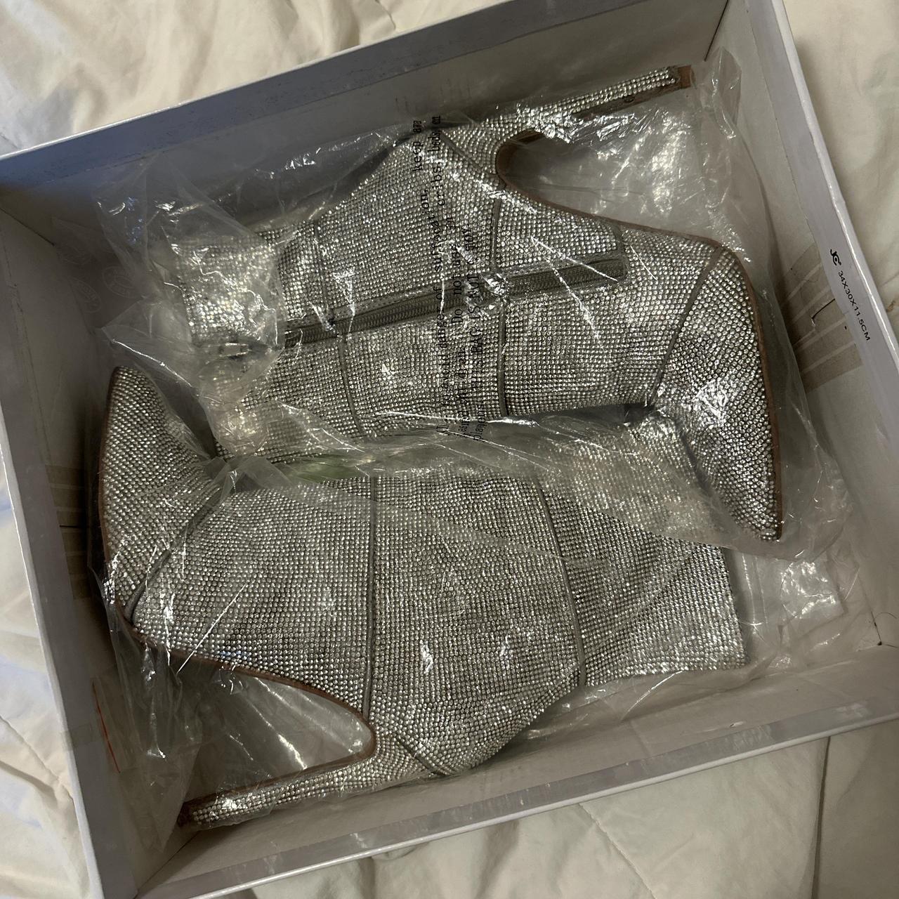 Steve Madden Winona rhinestone mid-calf booties Depop