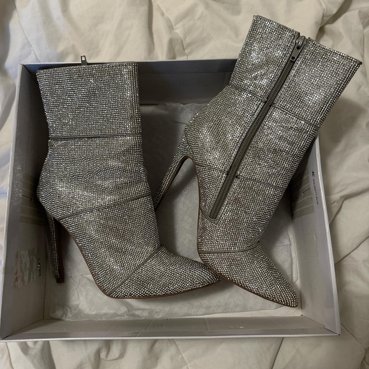 Steve Madden Winona rhinestone mid-calf booties Depop