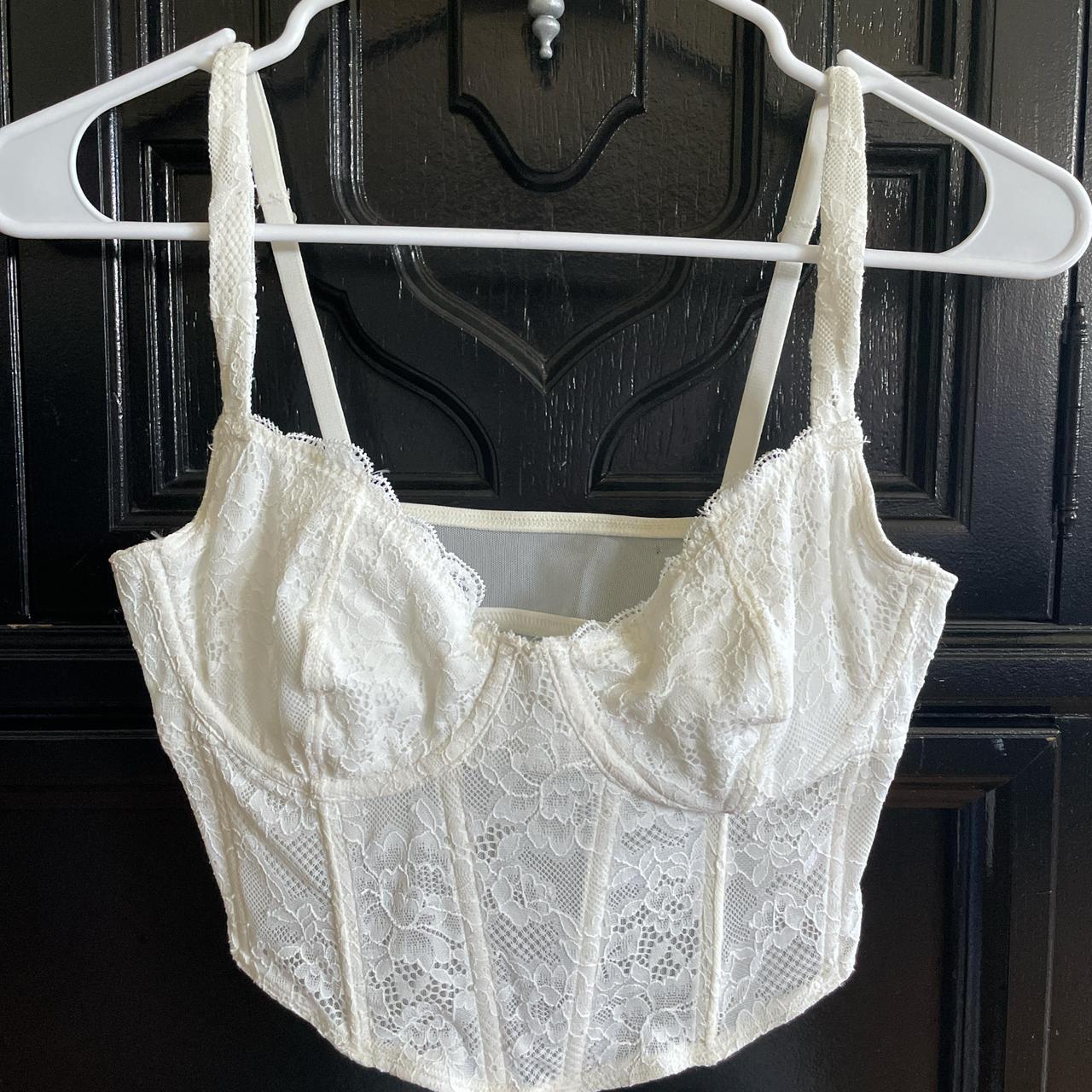 Hollister gilly hicks corset top, I’ve worn it once... - Depop