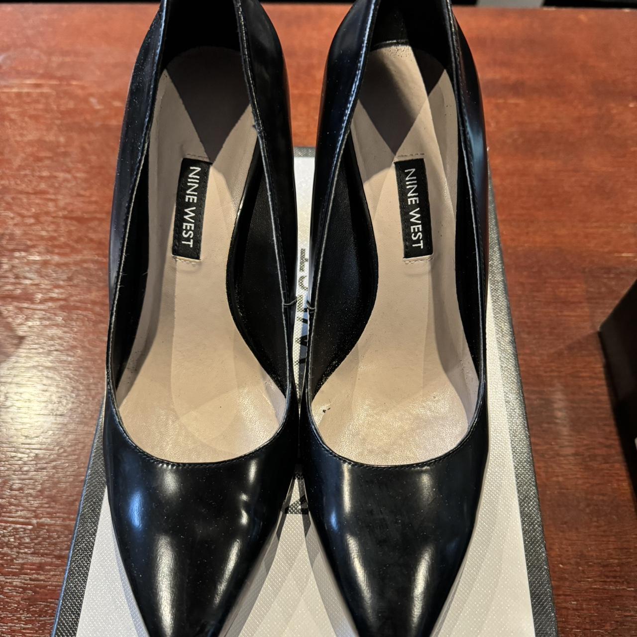 Nine West Patent Black Point Pumps EU 38 - Depop