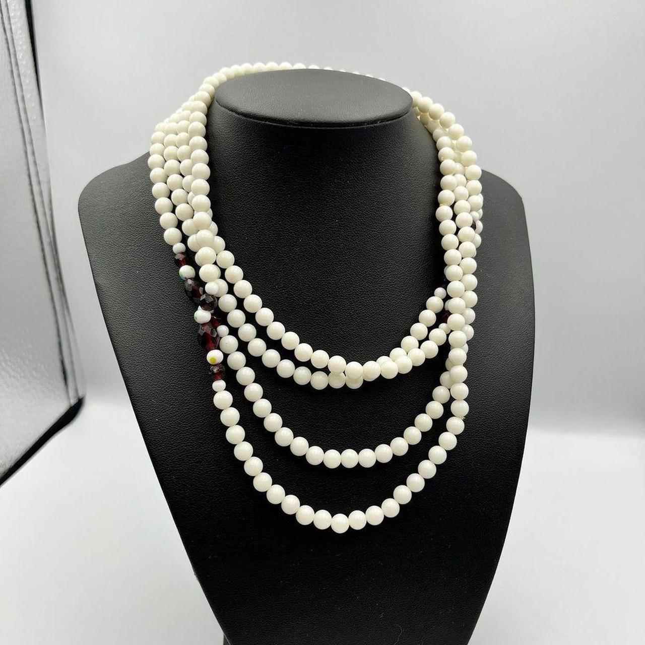 Source Unknown Women's Necklace - White/Red – uni… - image 2