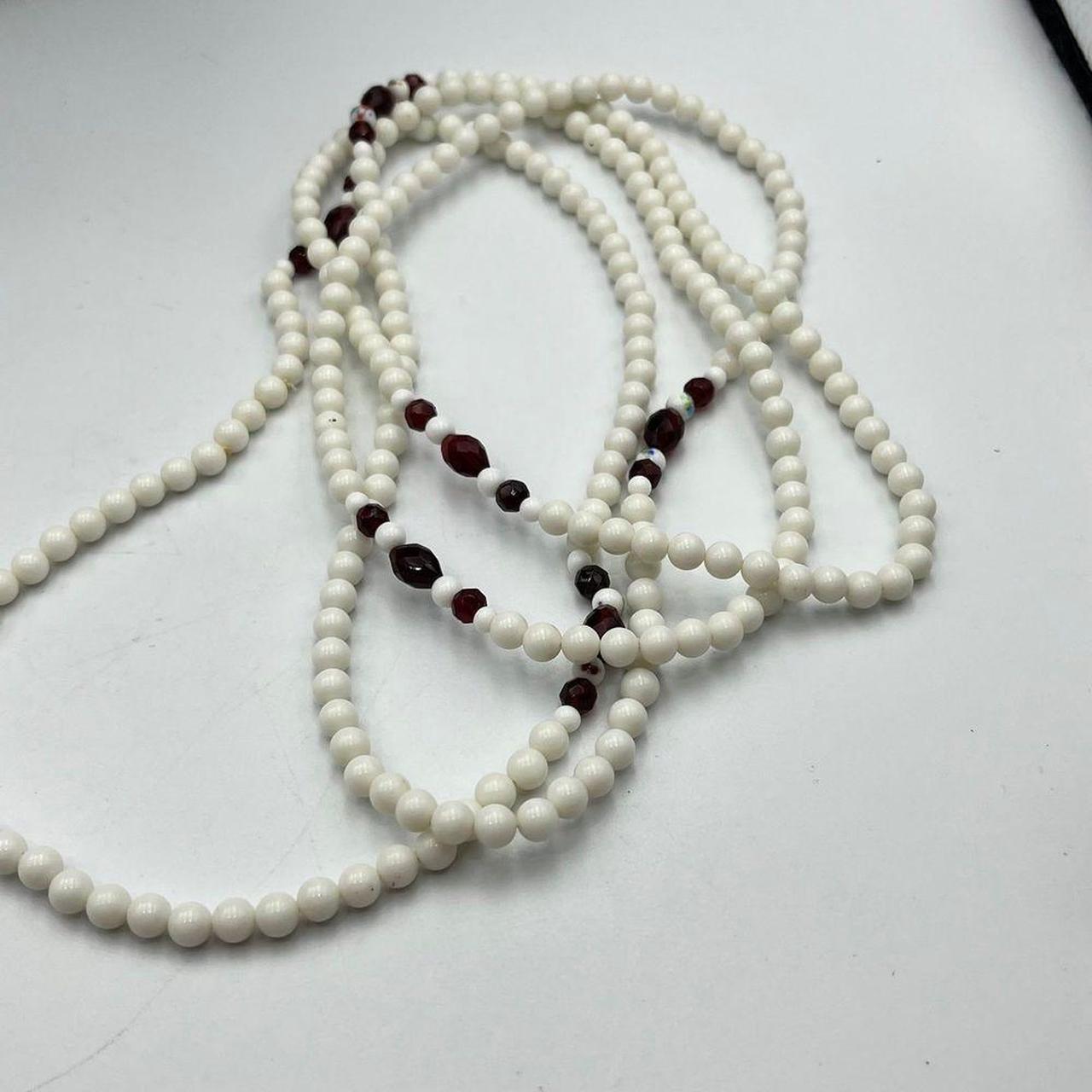 Source Unknown Women's Necklace - White/Red – uni… - image 7