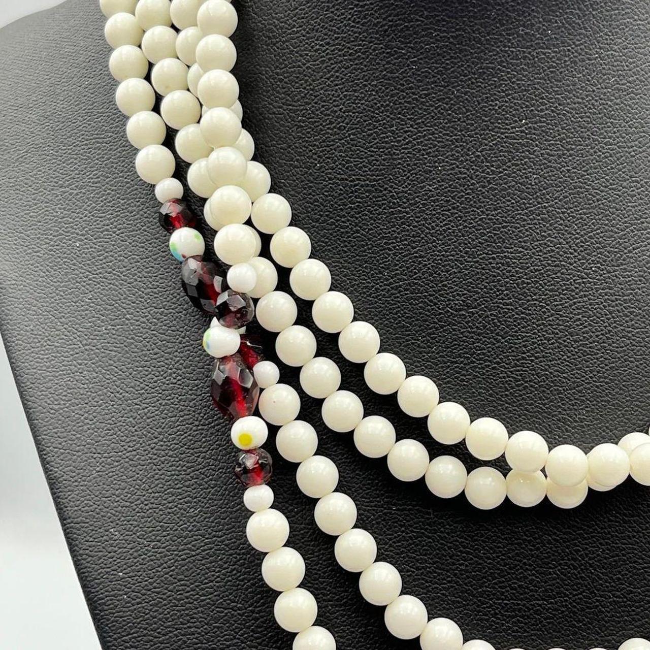 Source Unknown Women's Necklace - White/Red – uni… - image 3