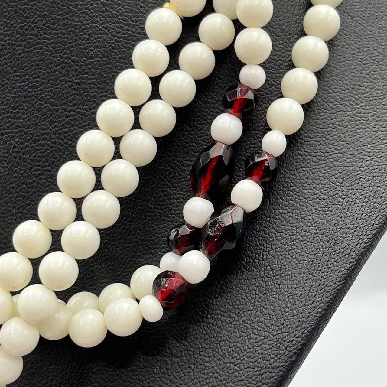 Source Unknown Women's Necklace - White/Red – uni… - image 5