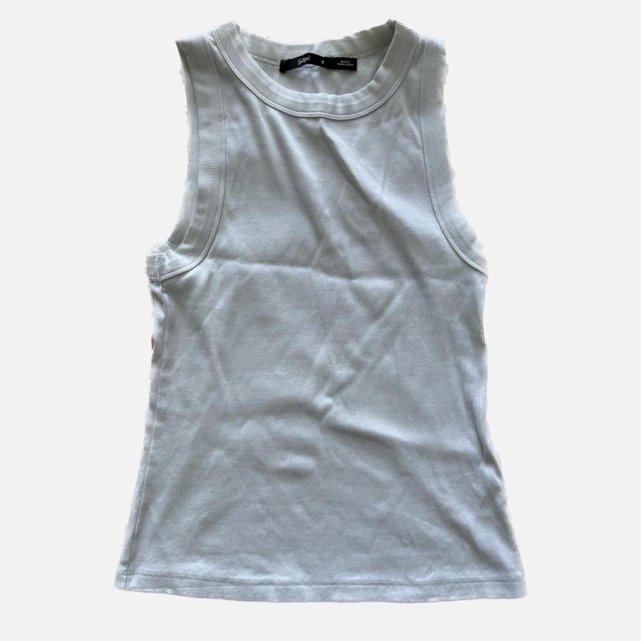 Sportsgirl white ribbed tank - Depop