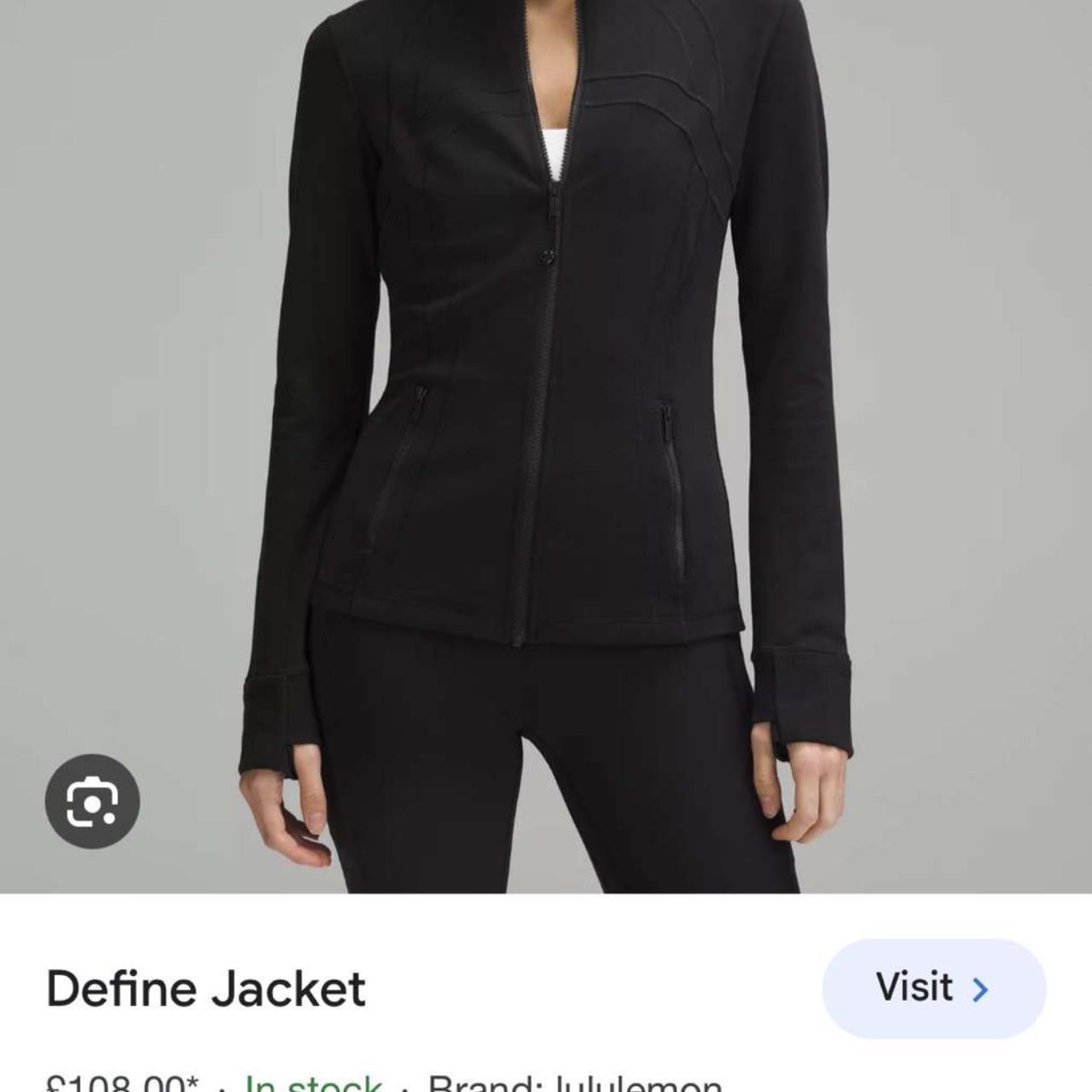 Black lululemon define Jacket Women's size 8 Worn - Depop