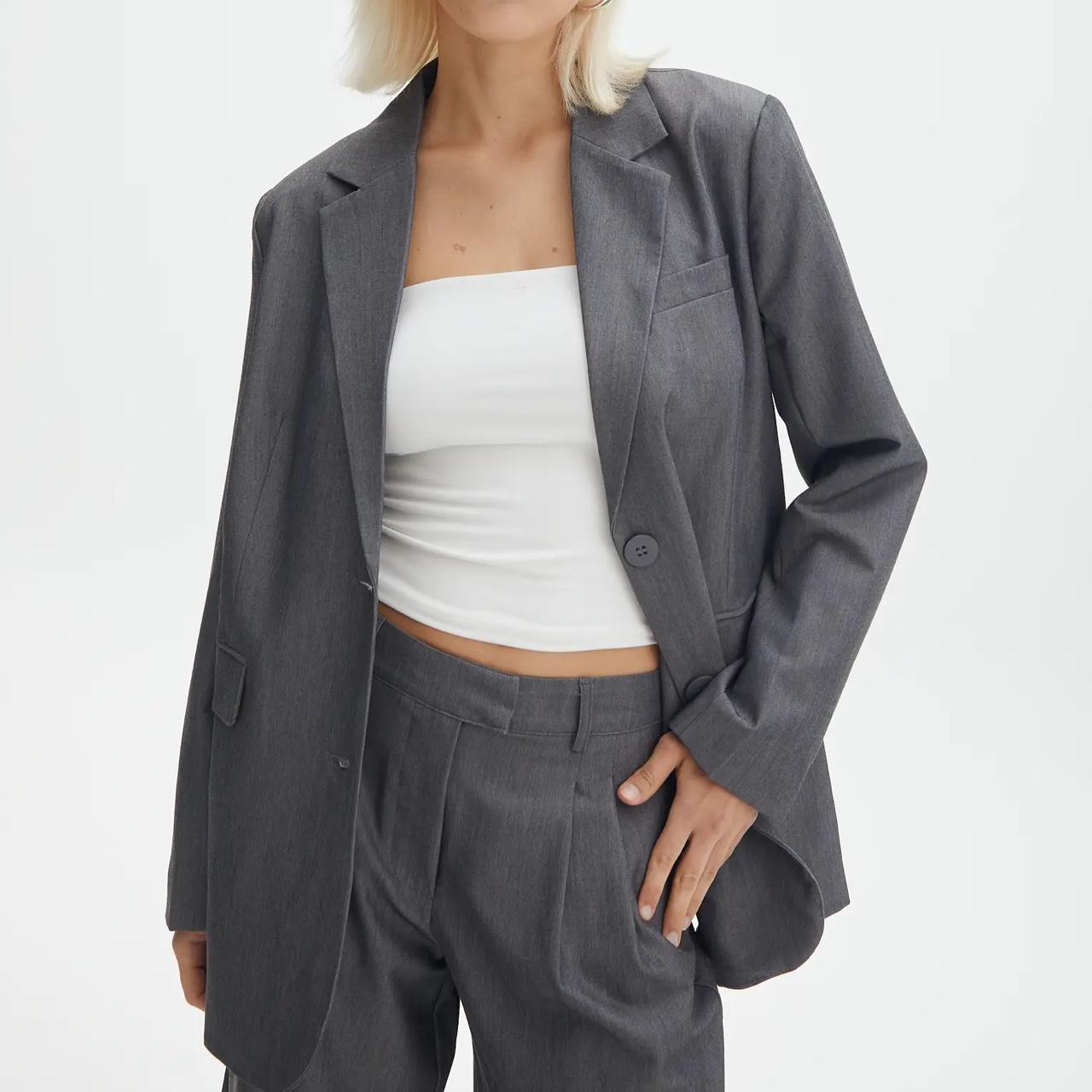 Glassons Oversized Blazer in charcoal marle Size 6 Depop