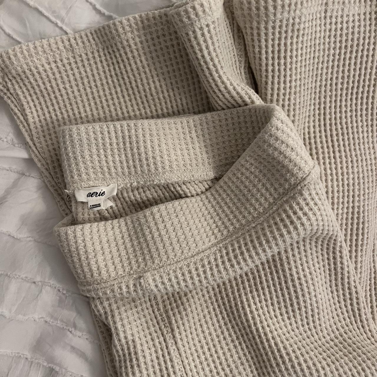 aerie waffle flare pants