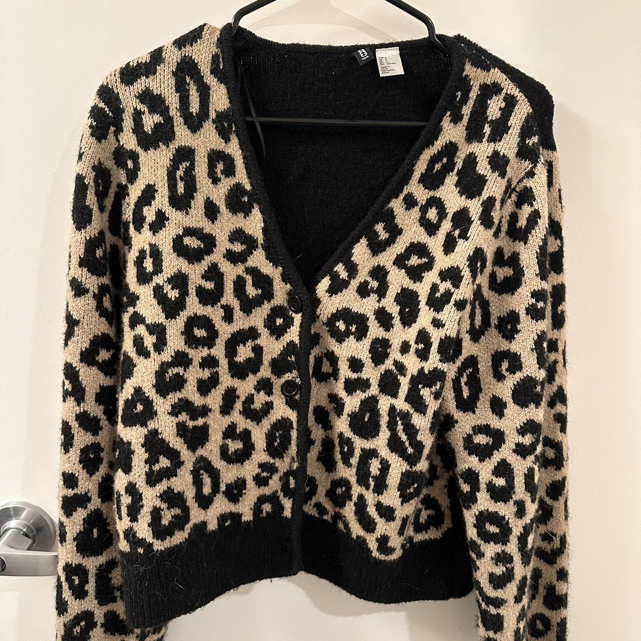 Cheetah print cardigan h&m hotsell