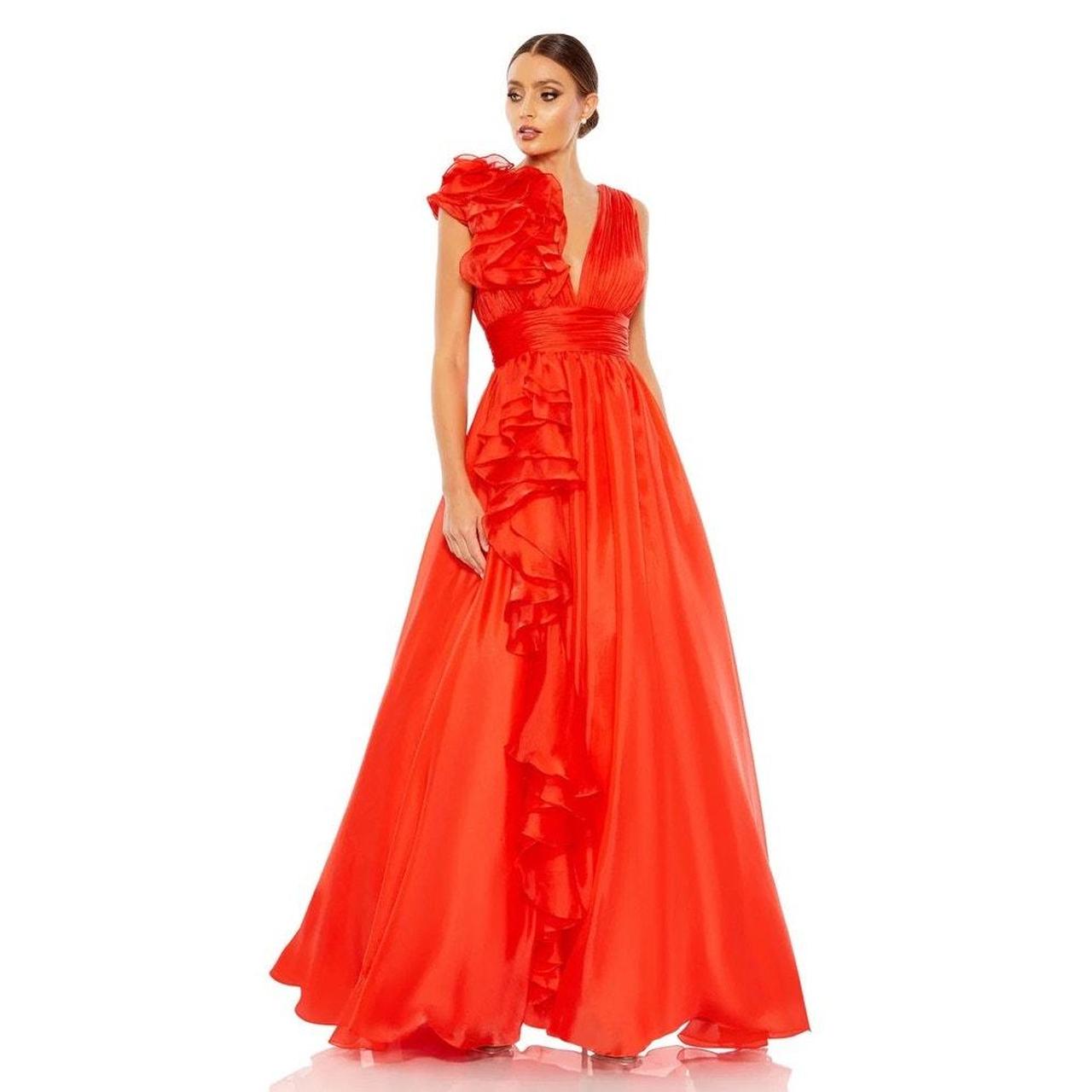 Mac duggal red gown best sale