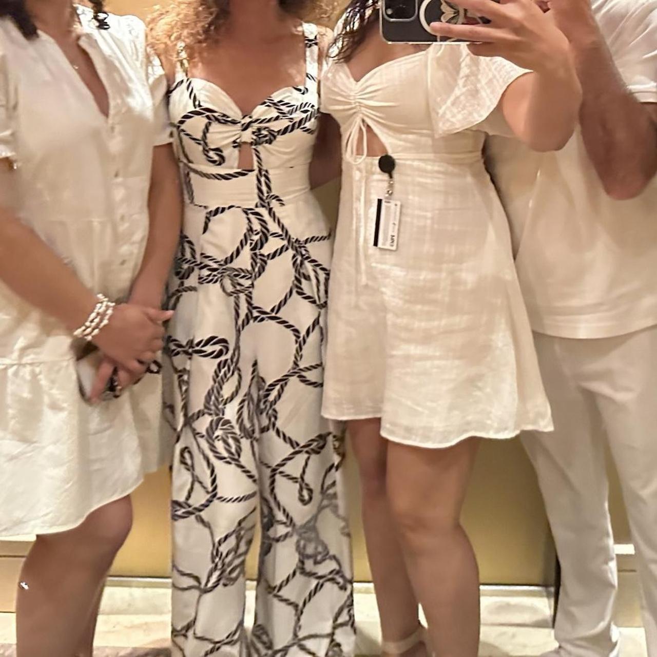 Nautical ropes white play suit Wide