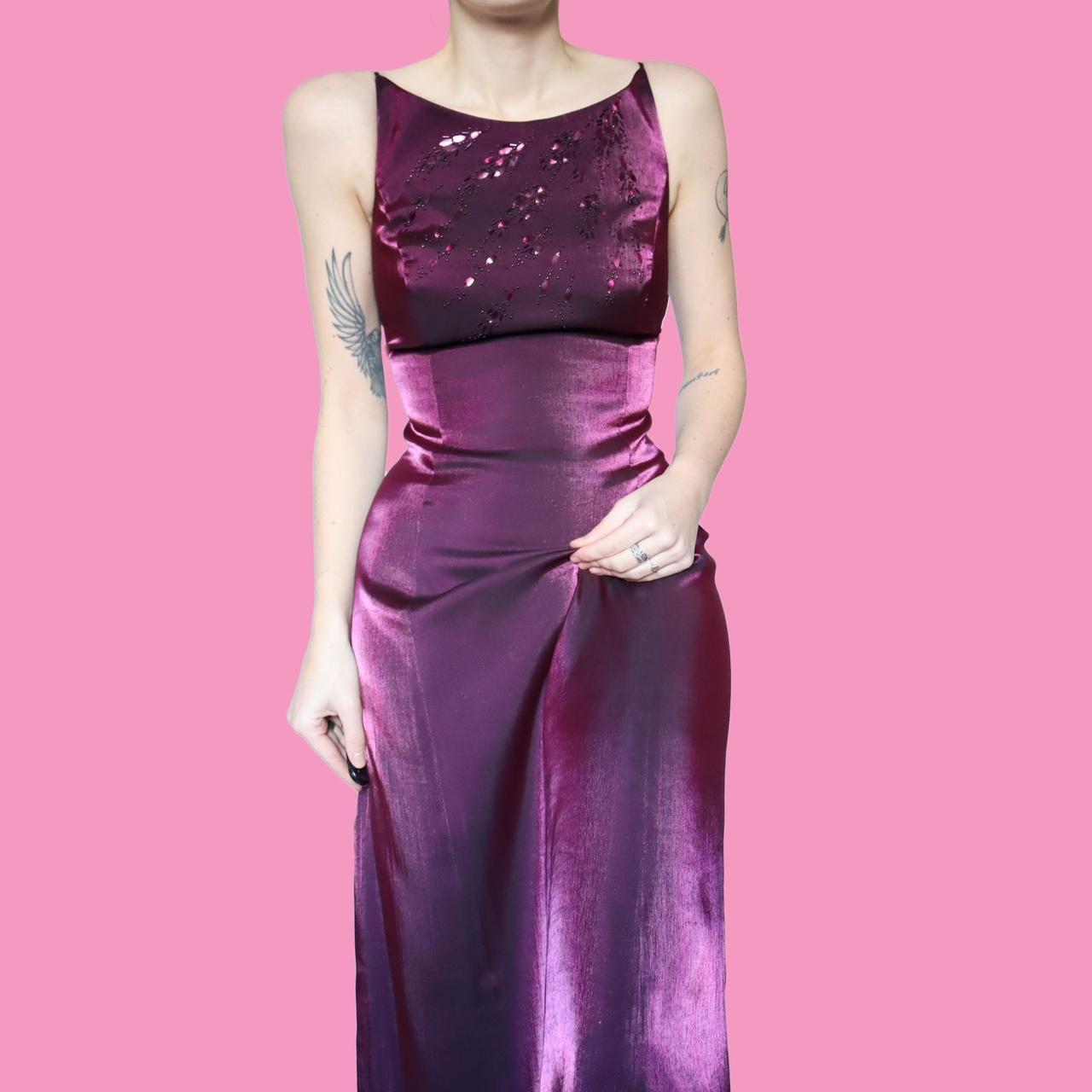 🌹Silky purple evening dress UK 10 & UK 14🌹Stunning... Depop