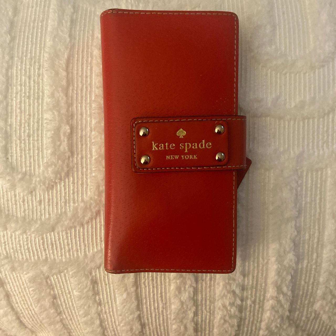 Kate Spade New York Women's Wallet Red – Red Gold Buckle