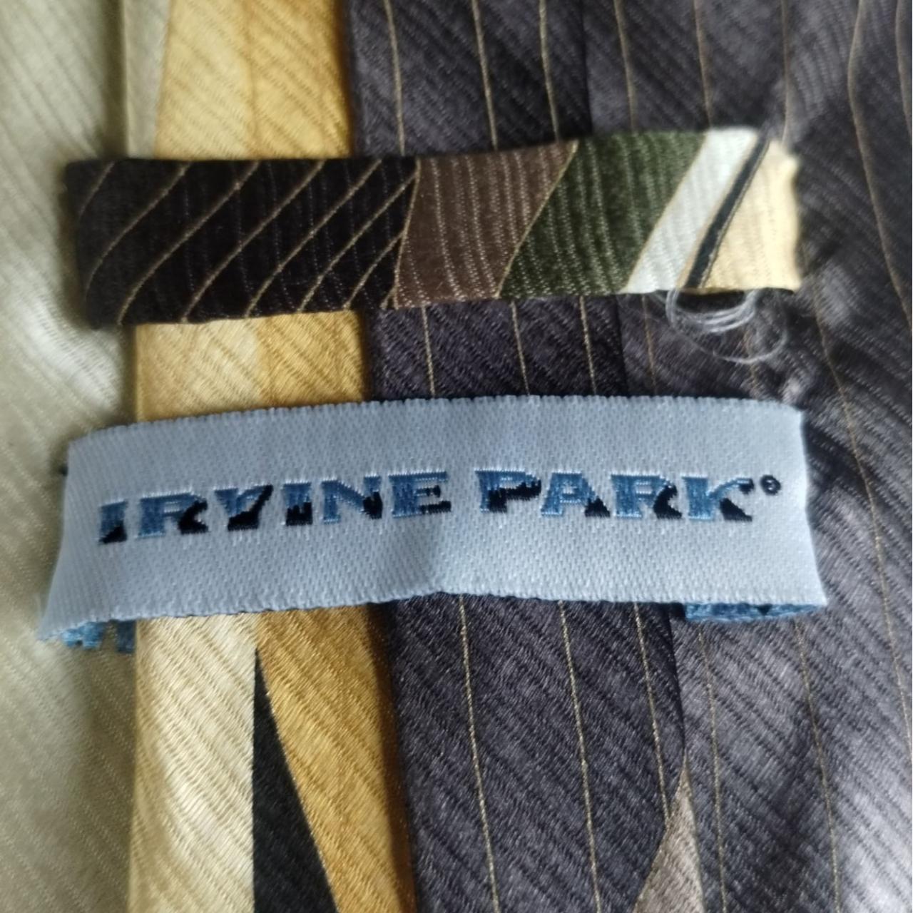 Irvine Park Men's Brown/Gold Accessories/Silk Tie... - Depop