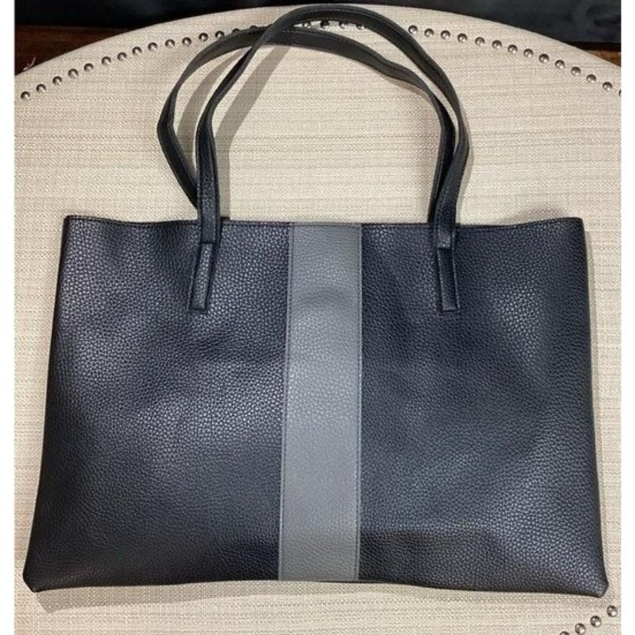 Vince Camuto Women's Black/Grey Purse/Tote Bag SKU... - Depop