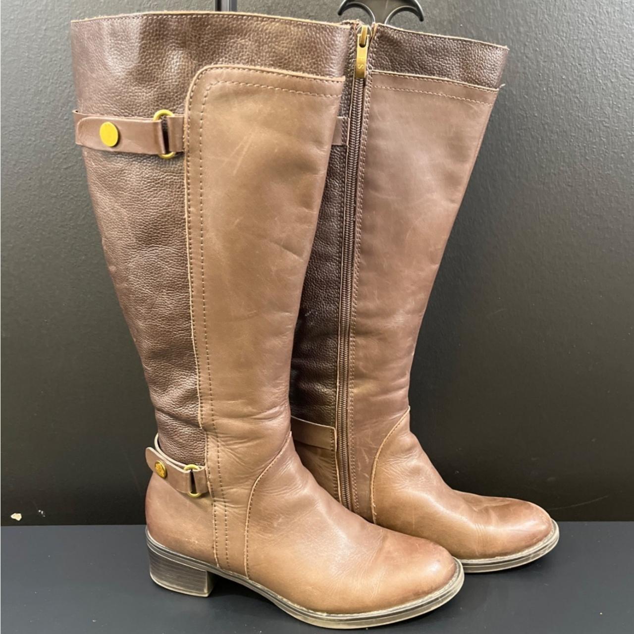 Franco Sarto Women s Brown Riding Boots Knee High Sz. Depop