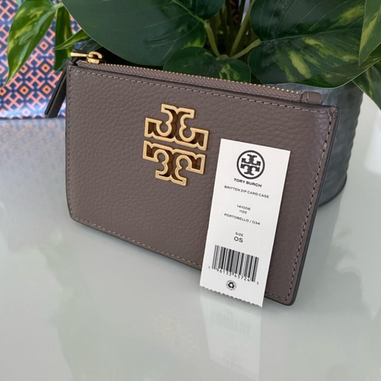 New, tory burch britten zip card case Material: | Depop