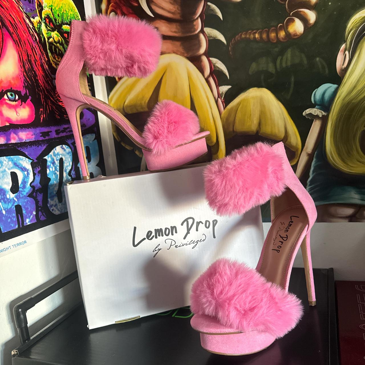 LEMON DROP BY PRIVILEGED Pink Bambam Heels Depop