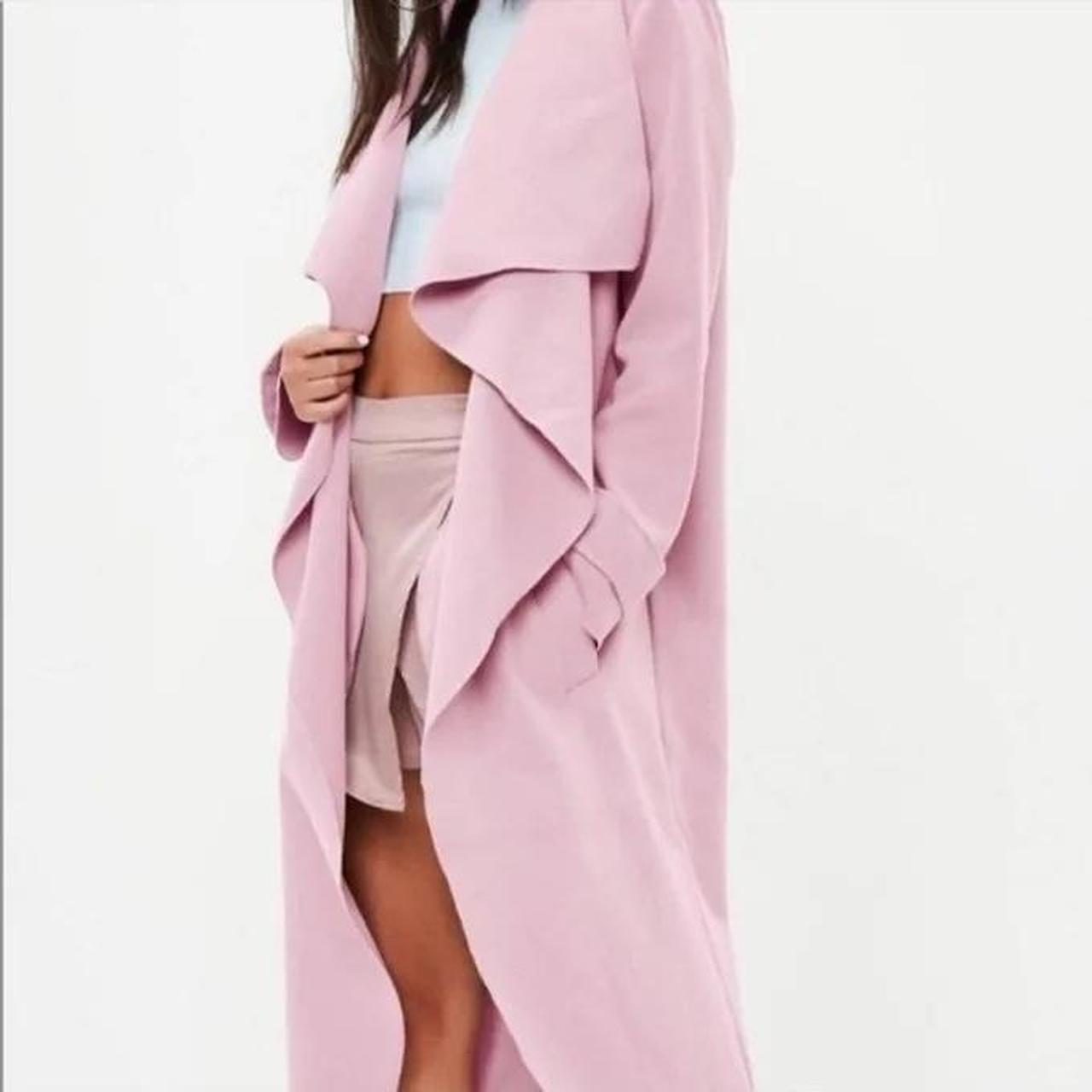 Missguided Pink Oversized Waterfall Duster Depop 1550