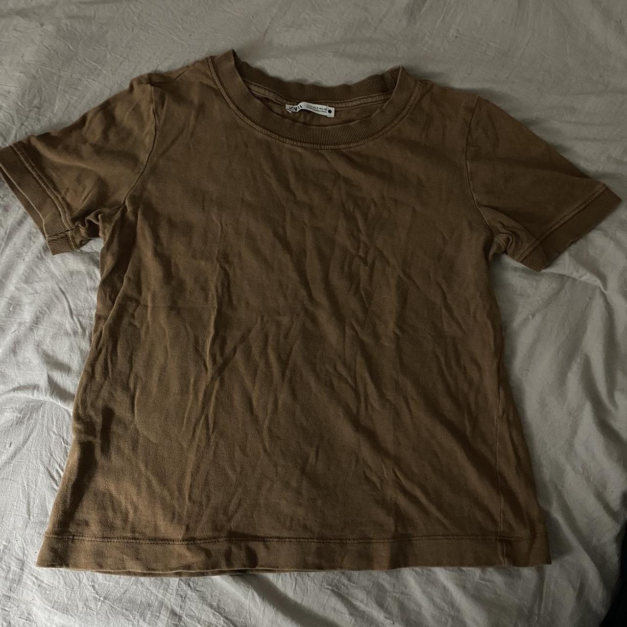 Zara Women's Brown T-shirt