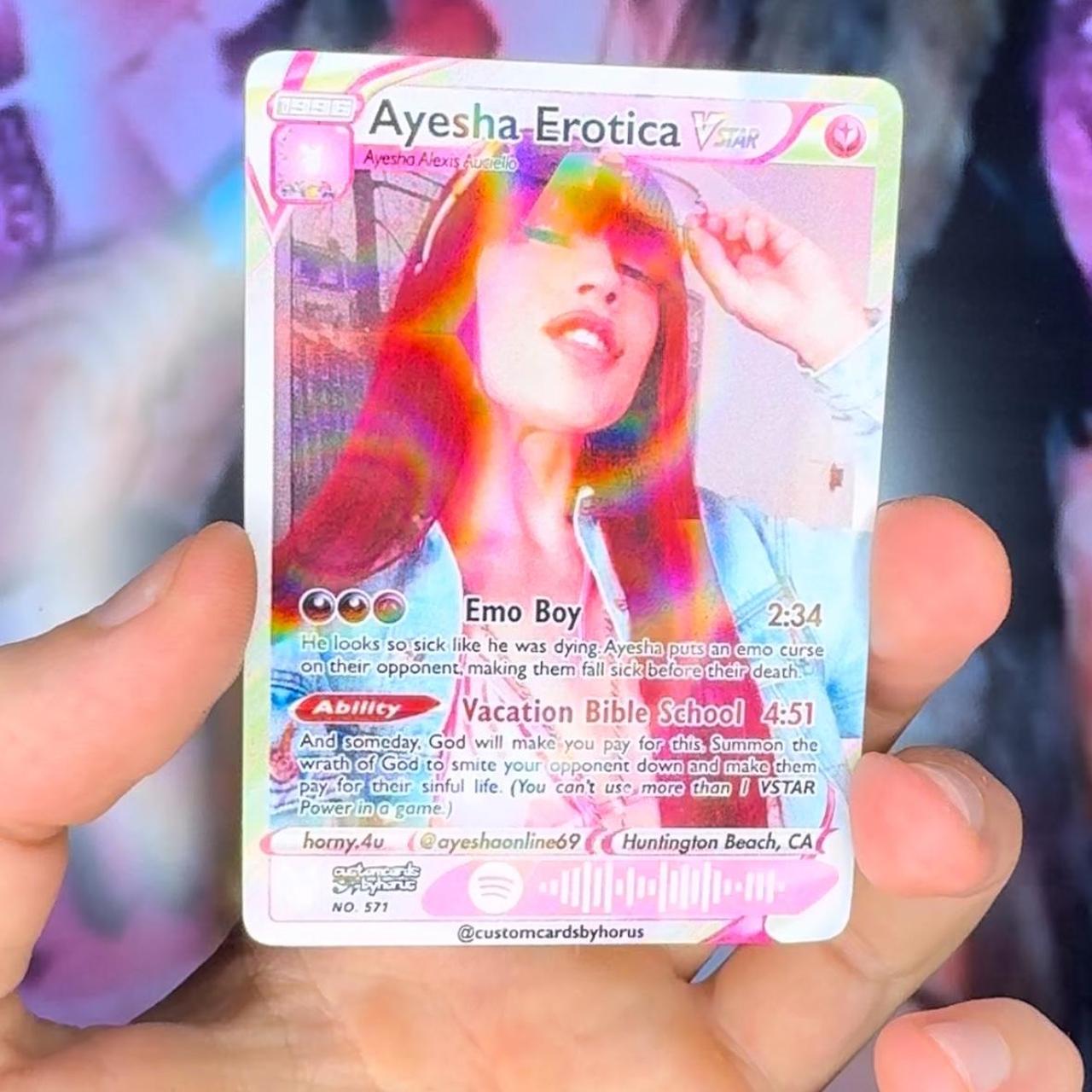 Ayesha Erotica holographic trading card from... - Depop