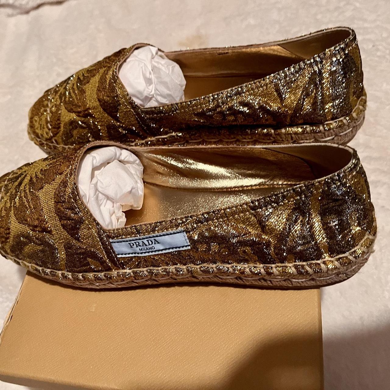 Prada fashion brocade espadrilles